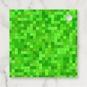 Groene gamerpixels | Aangepaste geboortedag Bedankjes Labels (Achterkant)