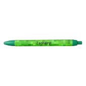 Groene gamerpixels | Gepersonaliseerd Zwarte Inkt Pen (Voorkant)
