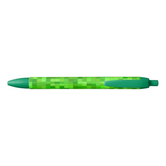 Groene gamerpixels | Gepersonaliseerd Zwarte Inkt Pen (Achterkant)