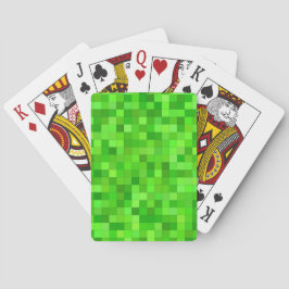 Groene gamerpixels pokerkaarten