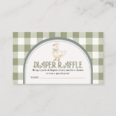  Groene Gans Baby shower Luier Raffle Encl Informatiekaartje (Voorkant)
