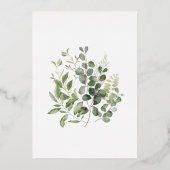 Groene Garden Wedding Uitnodiging (Achterkant)