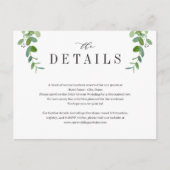 Groene Garland Greenery Wedding Enclosure Kaart (Voorkant)