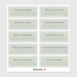 Groene Gast Adresetiketten BESTEL 6" of 8"! Sticker