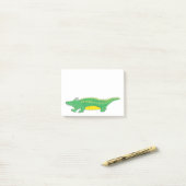 Groene gator Alligator Crocodile Croc Animal Zoo Post-it® Notes (Op bureau)