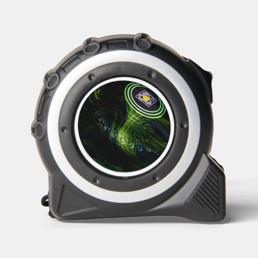 Groene gazon kom, meetlint rolmaat (Voorkant)