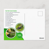 Groene Gazon Verzorging Landschapsarchitectuur Maa Briefkaart (Achterkant)