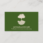 Groene gazon zorg landschap Outdoor Tuinman Visitekaartje (Achterkant)