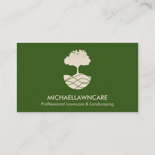 Groene gazon zorg landschap Outdoor Tuinman Visitekaartje (Achterkant)