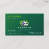Groene gazon zorg maaien en service professional visitekaartje (Voorkant)