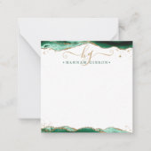 Groene geanide van het Manuscript van de Geode Mon Notitiekaartje (Voorkant)