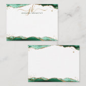 Groene geanide van het Manuscript van de Geode Mon Notitiekaartje (Voorkant / Achterkant)