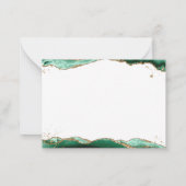 Groene geanide van het Manuscript van de Geode Mon Notitiekaartje (Achterkant)