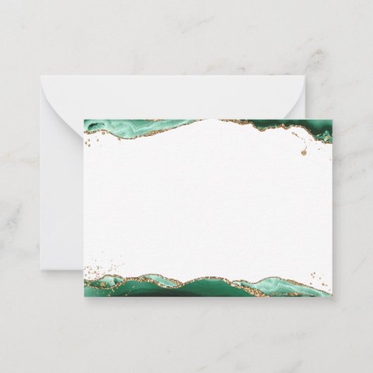 Groene geanide van het Manuscript van de Geode Mon Notitiekaartje (Achterkant)