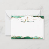 Groene geanide van het Manuscript van de Geode Mon Notitiekaartje (Voorkant)