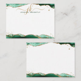 Groene geanide van het Manuscript van de Geode Mon Notitiekaartje