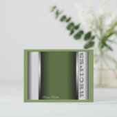 Groene geavanceerde Recipe-kaarten Briefkaart (Staand voorkant)