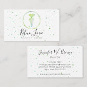 Groene gebak Baker Patisserie Chef Visitekaartje (Voorkant / Achterkant)