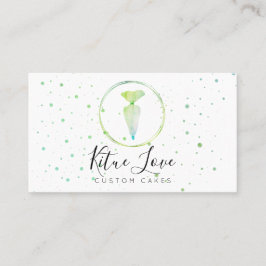 Groene gebak Baker Patisserie Chef Visitekaartje