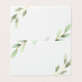Groene gebladerte botanische tafel plaats kaart (Buitenkant ongevouwen)