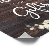 Groene gebladerte houten rustieke kaarten en cadea poster (Hoek)