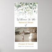 Groene gebladerte Oefenavondmaal Welkom Bord Poster (Voorkant)