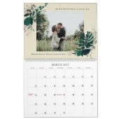 Groene gebladerte Passen getrouwd eerste jaar brui Kalender (Mar 2027)
