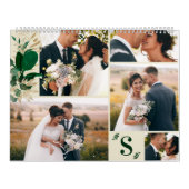 Groene gebladerte Passen getrouwd eerste jaar brui Kalender (Hoes)