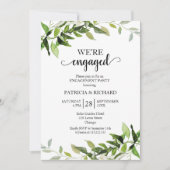 Groene gebladerte We zijn verloofd feest Kaart (Voorkant)