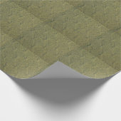 Groene gebreide stof: close-up textuur cadeaupapier (Hoek)