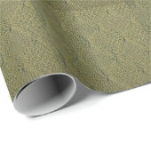 Groene gebreide stof: close-up textuur cadeaupapier (Rol Hoek)