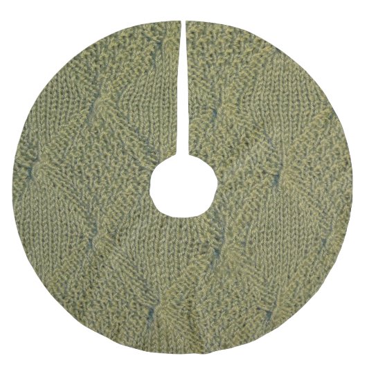 Groene gebreide stof: close-up textuur kerstboom rok (Voorkant)