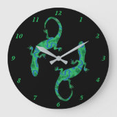 Groene Gecko Grote Klok (Voorkant)