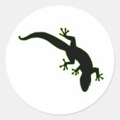 Groene GECKO-overzicht Ronde Sticker (Voorkant)