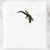 Groene GECKO-overzicht Ronde Sticker (Tas)