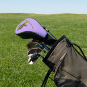 Groene Gecko Stam Lavendel Rood Golfheadcover (Insitu)