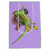Groene Gecko Stam Lavendel Rood Medium Cadeauzakje (Achterkant)