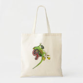 Groene Gecko Stam Lavendel Rood Tote Bag (Voorkant)