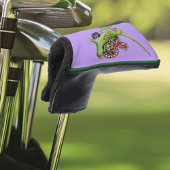 Groene Gecko Tribal Paarse Golfheadcover
