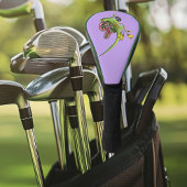 Groene Gecko Tribal Paarse Golfheadcover