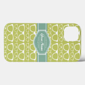Groene geekglazen op maat Case-Mate iPhone case (Achterkant (horizontaal))