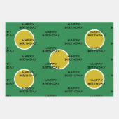 Groene Geel Geel Aanpasbaar Soccer Field Game Plan Inpakpapier Vel (Voorkant 3)