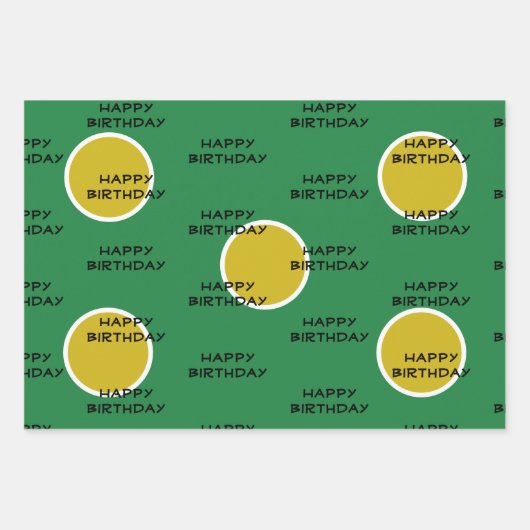 Groene Geel Geel Aanpasbaar Soccer Field Game Plan Inpakpapier Vel (Voorkant 3)