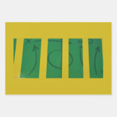 Groene Geel Geel Aanpasbaar Soccer Field Game Plan Inpakpapier Vel (Voorkant 2)
