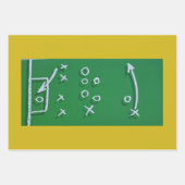 Groene Geel Geel Aanpasbaar Soccer Field Game Plan Inpakpapier Vel (Voorkant)