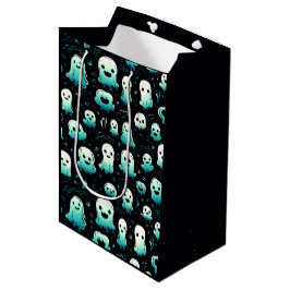 Groene geesten Cute Schattige Moderne Zwarte Hallo Medium Cadeauzakje