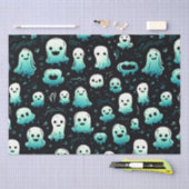 Groene Geesten Schattige Schattig Modern Zwart Hal Tissuepapier (Craft)