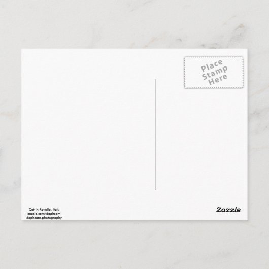 Groene geestte kat in het Briefkaart van Ravello (Achterkant)