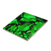 Groene gefragmenteerde abstractie tegeltje (Zijkant)