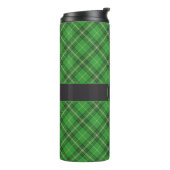 Groene gegoten thermische monogram tumbler thermosbeker (Gedraaid links)